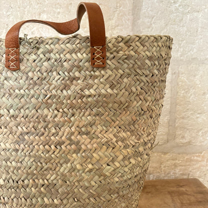 Panier avec anses en cuir – BAHIA HOME - Main Image
